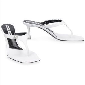 Alexander Wang Women's Ivy 65 Embellished High Heel Thong Sandals